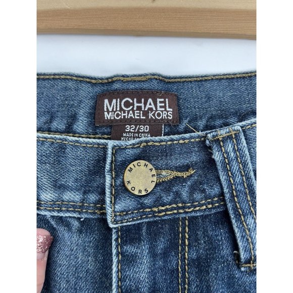 Michael Kors Jeans Mens 32 Blue 100% Cotton Straight Jeans 32 X 30 Casual Preppy - Picture 7 of 15